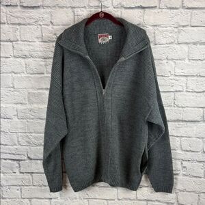 Sweater House Men's Gray Zip-Up Sweater Size XL